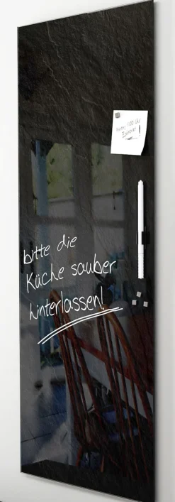 PRO ART Memoboard 80 x 30 cm Metall grau/schwarz