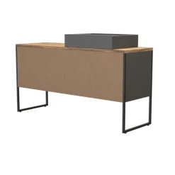 puris Waschplatz ASPEKT 155 cm Cosmos Grey matt/ Hunton Eiche