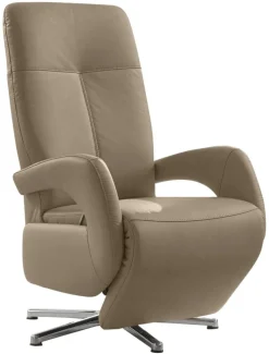 PURO Fernsehsessel CERGY M2-V5 Lederbezug steingrau