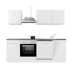 Quartier Küchenblock PETE 220cm Weiß