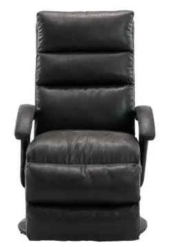 Relaxliege EMIL Lederlook Vintage schwarz