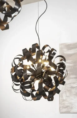 Retrofit Pendelleuchte CURLY IV 60 cm coffee