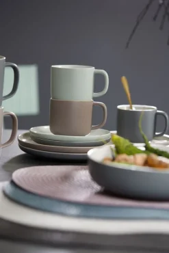 Ritzenhoff & Breker Espressotasse JASPER 6er Set grau/ weiß