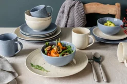 Ritzenhoff & Breker Kombiservice LEVI 16-teilig Porzellan blau/creme