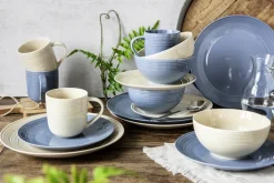 Ritzenhoff & Breker Kombiservice LEVI 16-teilig Porzellan blau/creme