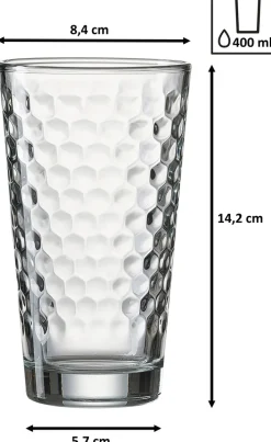 Ritzenhoff & Breker Longdrinkglas FAVO 6er Set 400 ml klar Glas