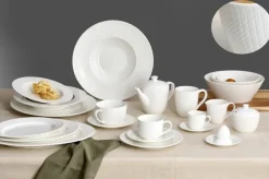 Ritzenhoff & Breker Servierplatte SAPHIR Porzellan 30,5 x 2,5 x 20,5 cm Weiß