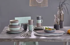 Ritzenhoff & Breker Untertasse JASPER 6er Set 11 cm taupebraun/ weiß