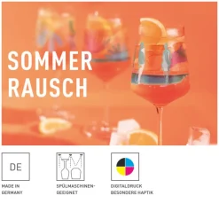 RITZENHOFF Aperitifglas SOMMERRAUSCH 4er Set Illustatrionen Kristallglas