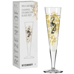 RITZENHOFF Champagnerglas BRILLIANTNACHT R. BOHNENBERG mit edlen Kristallen