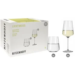 RITZENHOFF Wasser- und Weißweingläser-Set LICHTWEISS 12-teilig Kristallglas