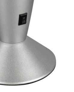 RL Lavalampe VESUV, Metall/Glas/Wachs, Höhe 42 cm Alu-/Nickelfarbig/Rot/Transparent