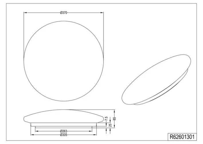 RL LED Deckenlampe 40 cm PUTZ Weiß