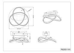 RL LED Deckenlampe COURSE nickelfarbig