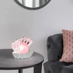 RL LED Dekoleuchte SHELLY, Kunststoff, 17,5 x 14,5 x 12,5 cm Chromfarbig