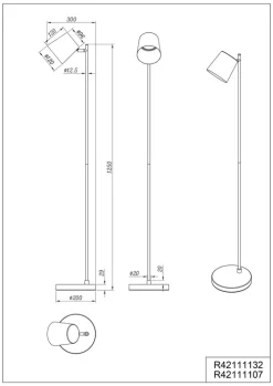 RL LED Stehlampe BLAKE schwarz