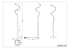 RL LED Stehlampe COURSE nickelfarbig