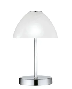 RL LED Tischlampe QUEEN 24 cm Glas/Metall nickelfarbig
