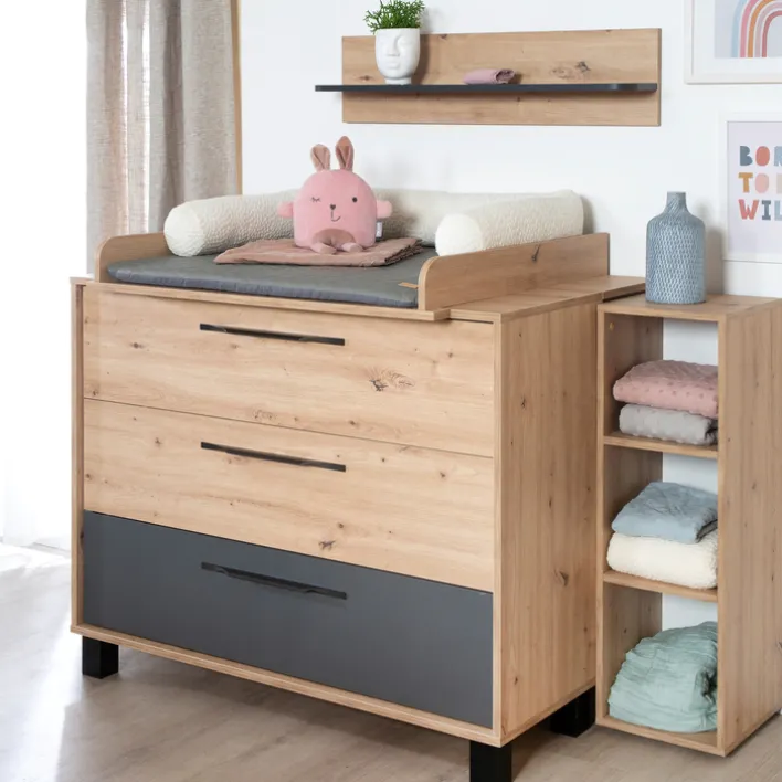 roba Wickelkommode ARTESANA braun/ grau