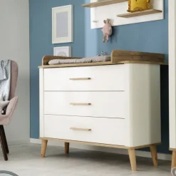 roba Wickelkommode PAULINE weiß/ braun