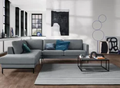 ROLF BENZ Ecksofa 274 x 277 cm EGO Stoffbezug Grau