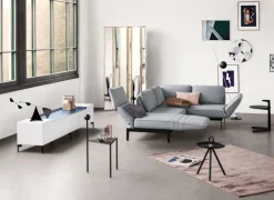 ROLF BENZ Ecksofa MERA 267 x 192 cm Stoffbezug signalgrau