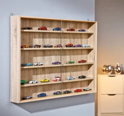 Sammlervitrine FABIO 80x60x9,5 cm Dekor Sonoma-Eiche