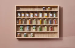 Sammlervitrine MATS 80x60x9,5 cm Artisan-Eiche Dekor