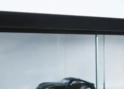 Sammlervitrine STEFAN 80x60x9,5 cm Schwarz/Weiß