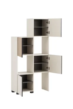 Schieberegal ALEXA 40(70) x 165,1 cm cremebeige/braun