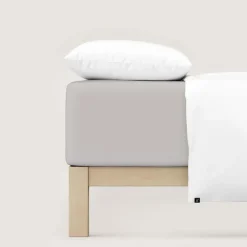 schlafgut Jersey-Spannbettlaken PURE 90-100 x 190-220 cm hellgrau