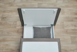 Schlafsessel TUNA 85 x 82 cm Stoffbezug dunkelgrau