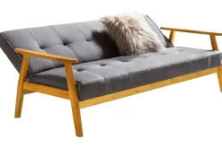 Schlafsofa dunkelgrau Webstoff