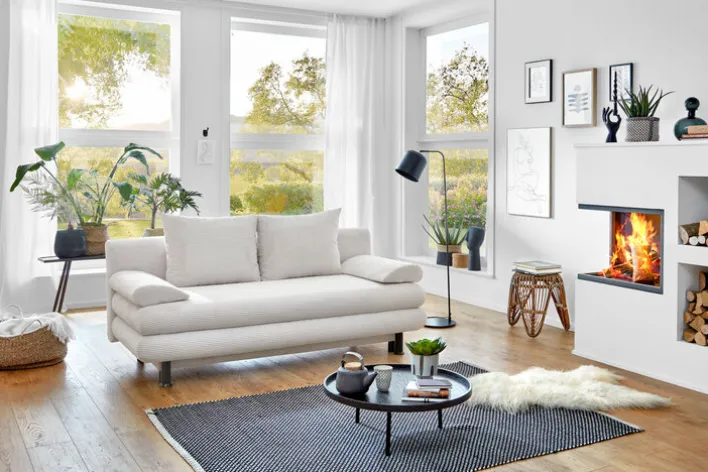 Schlafsofa LUVEN naturbeige