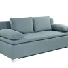 Schlafsofa PAUL 85 x 202 cm Stoffbezug türkis