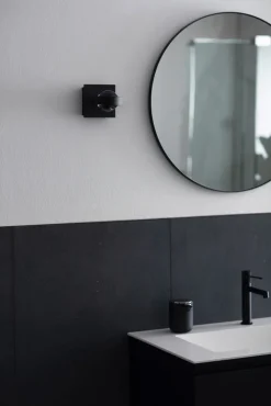 SCHÖNER WOHNEN-Kollektion LED Badlampe Wand LENSE schwarz