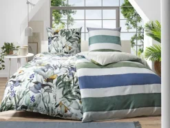 SCHÖNER WOHNEN-Kollektion Satin-Bettwäsche BIRDS 135 x 200 cm mehrfarbig