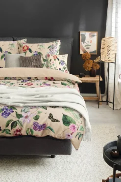 SCHÖNER WOHNEN-Kollektion Satin-Bettwäsche BLOSSOM 135 x 200 cm beige