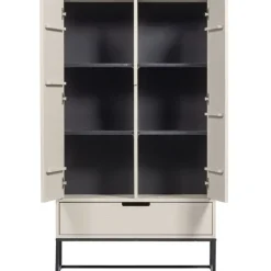 Schrank SILAS 85 x 149 cm Kiefer massiv im Farbton Staub