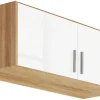 Schrankaufsatz CELLE 91 x 39 cm Sonoma Eiche/HG weiß