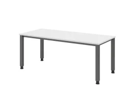 Schreibtisch 180 x 83,5 x 80 cm Weiß/ Graphit