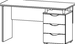 Schreibtisch ALVARA weiß