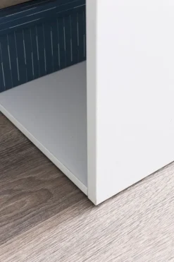 Schreibtisch mit Regal 120 x 120 cm weiss