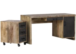 Schreibtisch WAREHOUSE braun/ grau