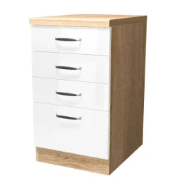 Schubladenschrank LUKE Sonoma Eiche /weiß