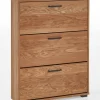 Schuhschrank 78 x 105 cm Eiche furniert/geölt