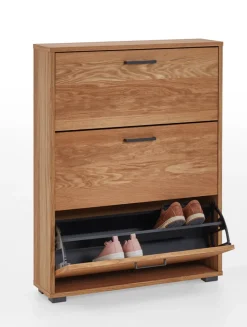 Schuhschrank 78 x 105 cm Eiche furniert/geölt