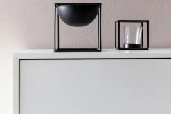 Schuhschrank 100 x 108 cm weiß silberfarbig