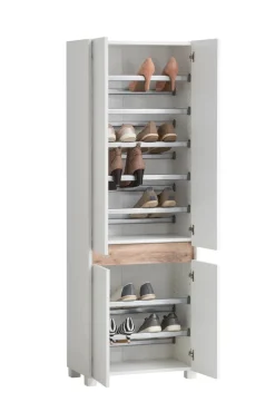 Schuhschrank COSMO 57 x 165 cm weiß