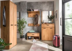 Schuhschrank LIDO 80 x 108 cm Astige Eiche massiv naturbelassen geölt